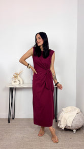 Vestido Lazada Burdeos